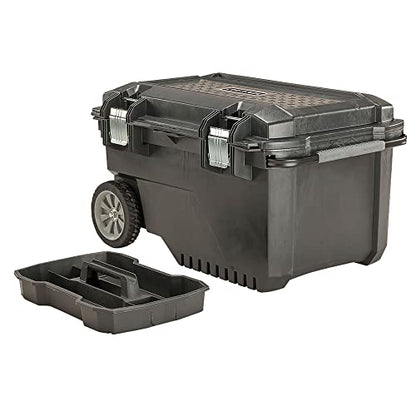 CRAFTSMAN 29-in. Rolling Tool Box with Wheels, Black, Plastic, Lockable (CMST24800) - style: 24 gallon Chest