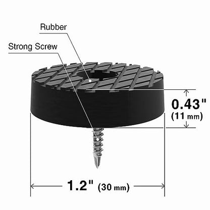 X-Protector Screw On Rubber Feet - 32 PCS 1.2" - Premium Non Slip Furniture Pads - Anti Skid Pads for Furniture Feet - Chair Leg Protectors - Furniture Grippers for All Surfaces - Protect Any Floors! - size: 1.2"