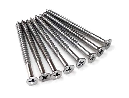 Hinge Outlet Wood Screws, Heavy-Duty Screws for Doors, Cabinets, Furniture & DIY Projects (Polished Chrome, 9 X 2 1/4, 24 Pack) - color: Polished Chrome