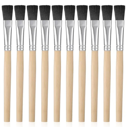 10Pcs Small Paint Brushes for Crafts Small Touch Up Paint Brush for Painting Coloring Wall Touch-up Cabinets Fences Edge Painting Tool Adult Artist Detail Oil Canvas Face