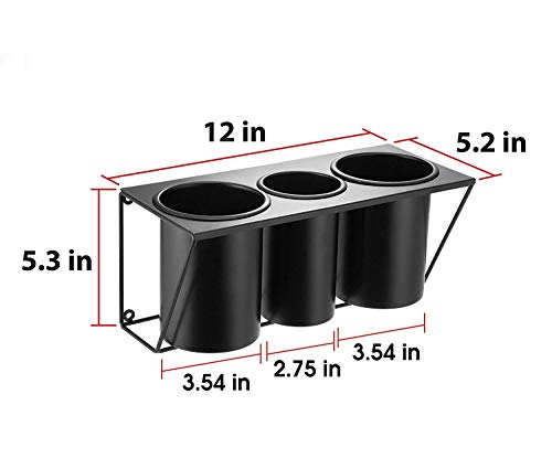 Hair Dryer Holder Hair Styling Product Care Tool Organizer Bath Supplies Accessories Tray Stand Storage Bathroom Steel Hair Dryer Holder(Black) MK470B - color: Black