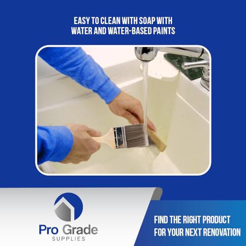 Pro Grade - Paint Brushes - 2Ea 3" Flat Brushes - size: 2Ea H 3F
