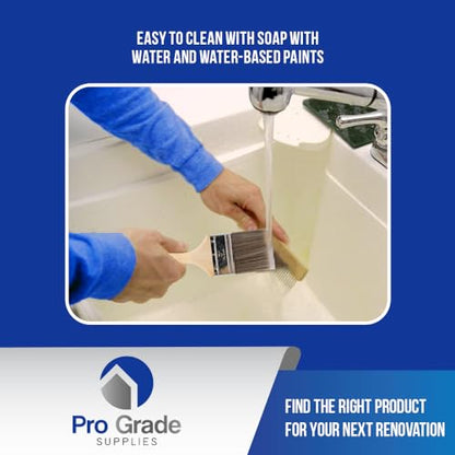 Pro Grade - Paint Brushes - 2Ea 3" Flat Brushes - size: 2Ea H 3F