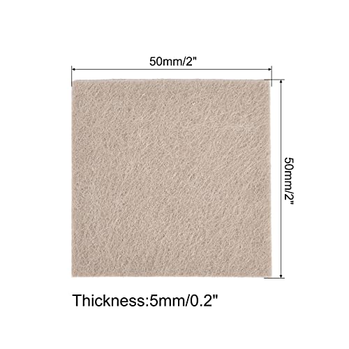 uxcell Felt Furniture Pads Self Adhesive Square Furniture Felt Pads, Anti Scratch Floor Protectors for Furniture Legs Hardwood Floor 2 Inch x 2 Inch Beige 16pcs - size: 2 Inch x 2 Inch