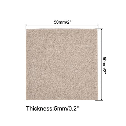 uxcell Felt Furniture Pads Self Adhesive Square Furniture Felt Pads, Anti Scratch Floor Protectors for Furniture Legs Hardwood Floor 2 Inch x 2 Inch Beige 16pcs - size: 2 Inch x 2 Inch