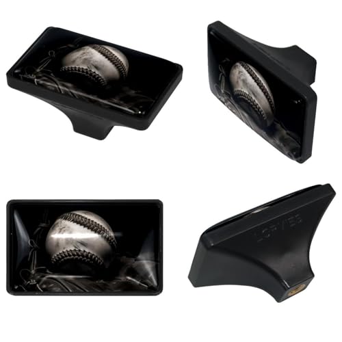 4 Pack Rectangular Black Drawer Pulls with Screws for Cabinet Bookcase Cupboard Drawer, Baseball - color: color31091