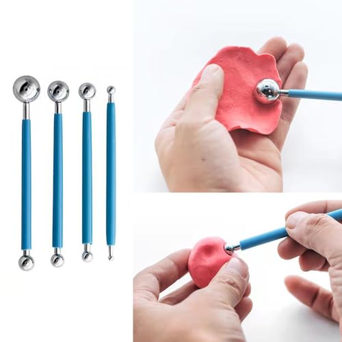 Concrete Countertop Caulking Tool Metal Ball Tile Caulk Finishing Tool Double Steel Pressed Ball Tile Grout Repairing Stick 8 Pack