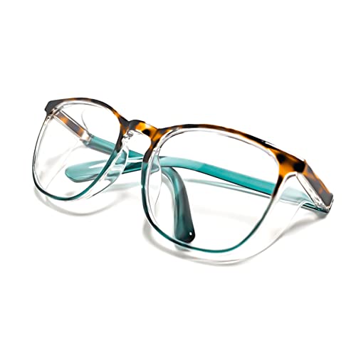 Safety Glasses Anti-Fog Goggles Z87.1 Blue Light Blocking Anti-Dust UV Protection Glasses For Men Women (Tortoise/Green) - color: Tortoise/Green