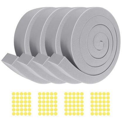 AC Window Seal Kit with Adhesive - 4Pcs Gray Foam Insulation Strips 2"x1"x6.5Ft,Air Conditioner Foam for Window Units, Energy Saving & Dustproof - size: 2''x1''x6.5ft-4pcs