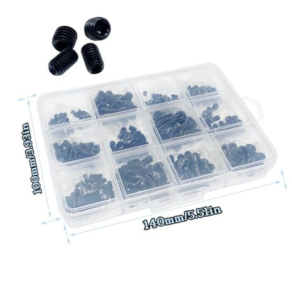 500pcs Set Screws, Grub Screws, Set Screws Assortment Kit M3 M4 M5 M6 M8 for Door Handles, Bathroom Fixtures, Home Repair, Repair Furniture, Electronic Product, Install Door Lock, DIY, 12 Sizes - size: 500pcs(12 Sizes)