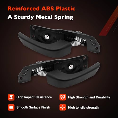 Interior Door Handle Kit Front/Rear Left/Right Passenger/Diver Side, Compatible With 07-14 Chevy Silverado Tahoe Suburban Avalanche, GMC Sierra Yukon, Cadillac Escalade, Replaces# 20833602, 20833606 - color: Driver Side & Passenger Side