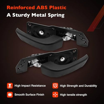 Interior Door Handle Kit Front/Rear Left/Right Passenger/Diver Side, Compatible With 07-14 Chevy Silverado Tahoe Suburban Avalanche, GMC Sierra Yukon, Cadillac Escalade, Replaces# 20833602, 20833606 - color: Driver Side & Passenger Side