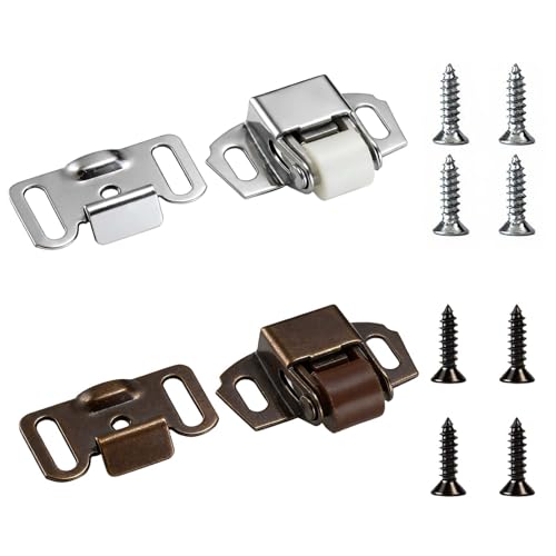 Mailbox Replacement Roller Catch Latch - 2 Packs RV Screen Door Locks Shower, Shutter Door Accessories, Cabinet Doors, Spring Hidden Latches and Catches with Screw for Home Kitchen Pantry and Camper