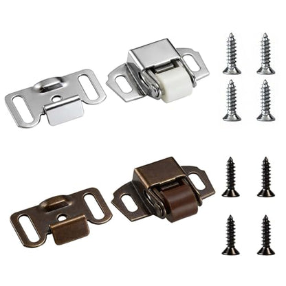 Mailbox Replacement Roller Catch Latch - 2 Packs RV Screen Door Locks Shower, Shutter Door Accessories, Cabinet Doors, Spring Hidden Latches and Catches with Screw for Home Kitchen Pantry and Camper
