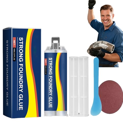 Strong Foundry Glue,Metal Repair Glue,Enhanced CastingGlue,high temperatureGlue for Metal,Enhanced CastingGlue Plastic Repair for Repairing All Surfaces (1PCS) - color: 1PCS