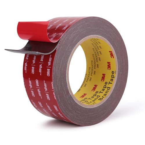 Double Sided Tape Heavy Duty Mounting Tape 2" x 18Ft Made of 3M 4611F Gray Strong Adhesive for Reliable Bonding Waterproof Foam Tape for Home Office Car Decorative Materials and Trims - color: Grey, size: 2" X 18ft