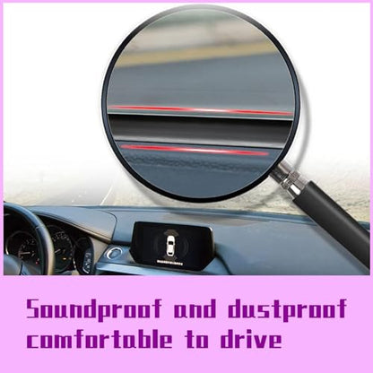 UGSHY Pack of 1 Car Dashboard Seal Strip, 6.56Ft Rubber Seal Protector Guard Strip, Universal Slit Windshield Trim, for Trucks, Boats, RVs (Black)