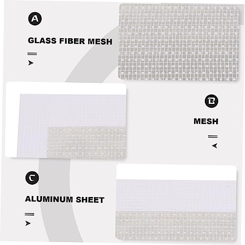jojofuny 12pcs Mesh Wall Patches Dry Wall Patch Self-Adhesive Drywall Repair Kit Suitable for Home Repairing Supplies