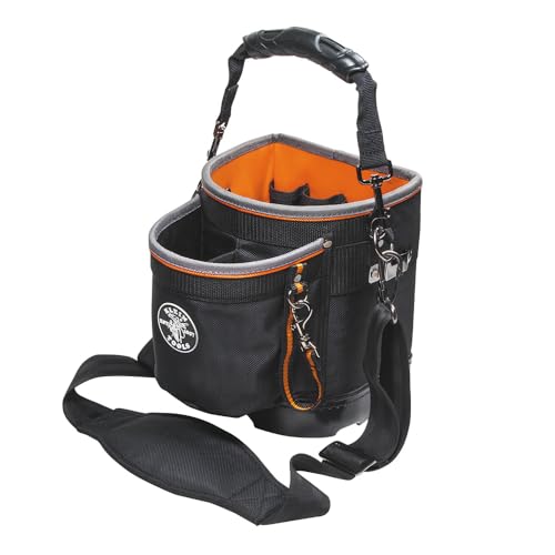 Klein Tools 55419SP-14 Tool Bag with Shoulder Strap Has 14 Pockets for Tool Storage, Can Fit Long Screwdrivers - size: Shoulder Pouch