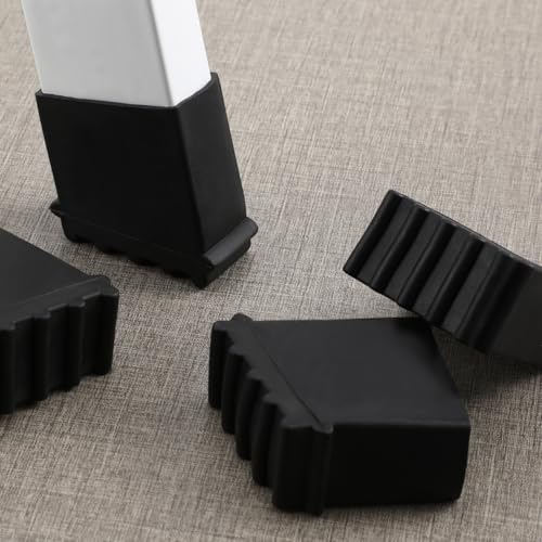 Cabilock 4 Pcs Ladder Feet Covers, Non-Slip Rubber Foot Pads for Step & Extension Ladder, Anti-Skid Cushion Protector Replacement Accessories, Black - color: 1.black