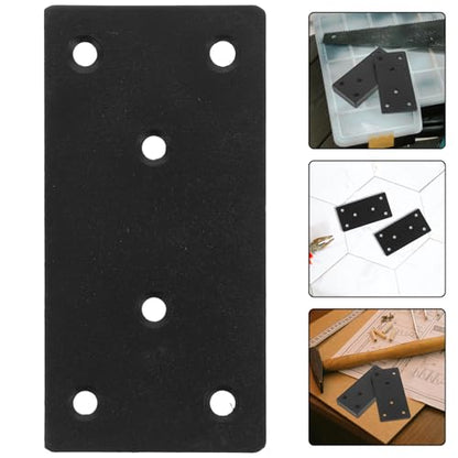 SEWACC 6 Sets Stainless Steel Straight Flat Brackets with Screws for Furniture Repair Fixing Corner Brackets and Shelf Mending Plates Metal Brace Kit for Wood Support and Reinforcement