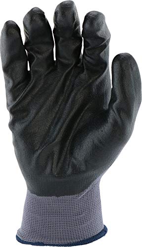 West Chester PosiGrip 713SNF Palm Dip Glove - [Pack of 12] Small Industrial Gloves, Black Foam Nitrile Coating on Polyester Shell, Knit Wrist - size: Small