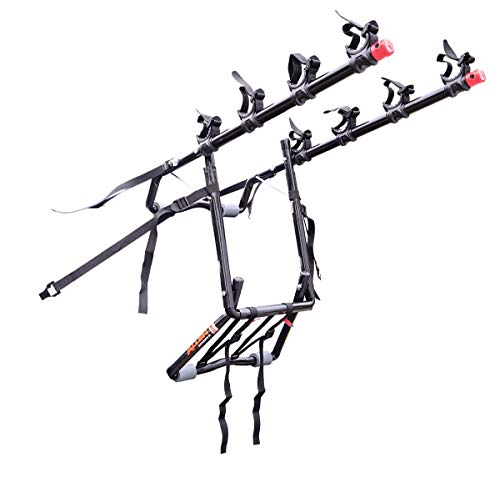 Allen Sports Deluxe 4-Bike Trunk Mount Rack, Model 104DB-R , Black - color: Red/ Black, size: 4-bike, style: Bike Rack