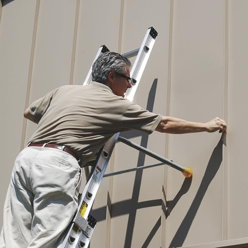 Tie Down Roof Zone Height Adjustable Roofing Standoff Safety Ladder Stabilizer w/Surface Protection | Quick Connect Assembly | Great for Residential/Commercial/Industrial