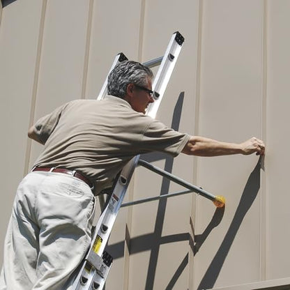 Tie Down Roof Zone Height Adjustable Roofing Standoff Safety Ladder Stabilizer w/Surface Protection | Quick Connect Assembly | Great for Residential/Commercial/Industrial