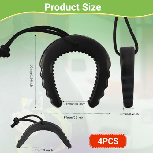 4 Pcs First Responder Door Stop, Rubber Door Jam with Nylon Cord Attachments Door Jam for Law Enforcement, Police, Emergency Medical Services