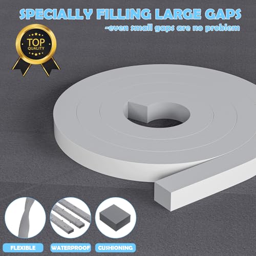 1"×1" EVA Foam Strips with Adhesive Weather Stripping Tape Larger Foam Weather Stripping Strip for Large Gap Insulation (1"×1",13FT,Grey) - color: Gray, size: 13ft (1"×1")