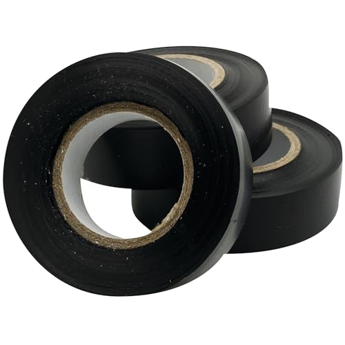 Performance Tool 1136 PVC Insulating Tape, Includes 3 Rolls in Black, Red, and White - size: Black Electrical Tape