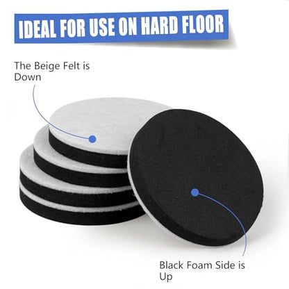 8pcs Furniture Sliders, 3-1/4" Round Sliders for Hardwood Floors, Moving Pads Sliders for Heavy Furniture, Felt Furniture Sliders for Tile Floors - Move Furniture with Ease! - size: 8pcs 3 1/4 inch