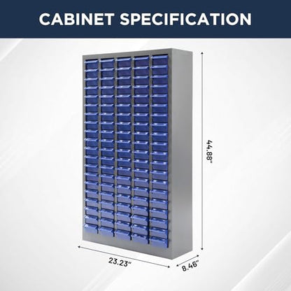 biosp 100 Drawers Bolt and Nut Tool Storage Cabinet Parts Cabinet Hardware Organization Shelves Bolts Bin Tool with ABS Material Drawer Label Stickers for Tool Hardware Storage, Grey - size: 100 Drawers Parts Cabinets