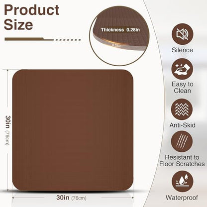 Non Slip Recliner Pads For Hardwood Floors, Recliner Floor Protector Keep Recliner From Sliding, Recliner Slide Stoppers, Under Recliner Mat, Furniture Pad For Recliner, Recliner Gripper,Recliner Grip - size: Square-Brown