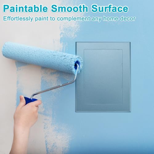 M METERXITY 2-Pack Access Panel for Drywall, 7x5 Inch Plastic Self Adhesive Wall Hole Cover Access Doors for Wiring Cable/Ceiling, Removable Plumbing Wall Panel [Silver Tone, Rectangle] - color: Silver Tone