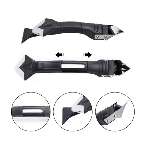 2 Pack 3-IN-1 Caulk Tool for Removal and Application, for Bathroom, Kitchen, Flooring, Windows, Sinks and Frames Seal
