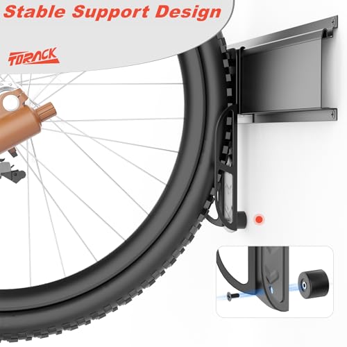 TORACK Wall-mounted Swivel Bike Rack, Garage Vertical Bike Storage Hangers for 5 Bikes Rotating Bike Storage Hooks - style: for 5 bikes