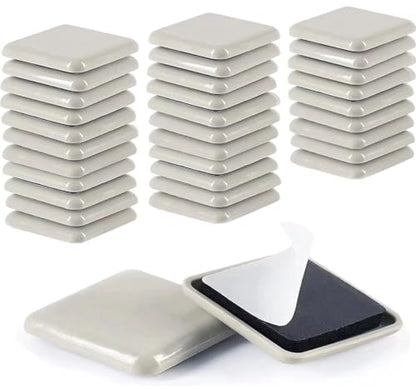 30pcs 1-1/2" Self-Stick Furniture Sliders,Square Small Furniture Sliders for Carpet,Furniture Moving Glides for Furniture-Adhesive Carpet Sliders - size: 30 Pcs 1-1/2" Small Square Self-stick
