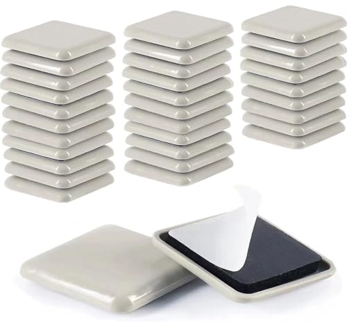 30pcs 1-1/2" Self-Stick Furniture Sliders,Square Small Furniture Sliders for Carpet,Furniture Moving Glides for Furniture-Adhesive Carpet Sliders - size: 30 Pcs 1-1/2" Small Square Self-stick