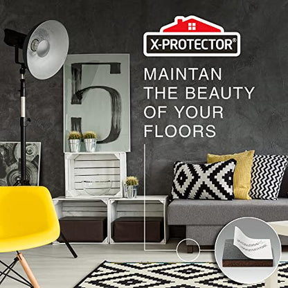 24 Heavy-Duty Felt Furniture Pads 1” 1/4” Thick X-Protector! Square Felt Pads for Furniture Feet - The Best Felt Floor Protectors for Furniture to Prevent Scratches. Protect Your Hard Floor! (Brown) - size: 1 Inch 24 Pcs Square Brown