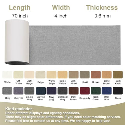 Gheeidau Canvas Repair Tape 4×70 Inch Waterproof Self-Adhesive Fabric Repair Patch for Repairing Boat Covers,Tents,Patio Umbrellas,Car Seats,Luggage,Sofas.(Grey) - color: Grey