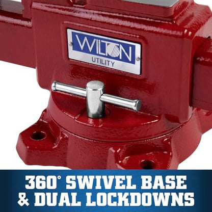Wilton Utility Bench Vise, 5-1/2" Jaw Width, 5" Jaw Opening, 3-1/4" Throat (Model 675U) - size: 5-1/2 in. Width, style: 5 in. Opening