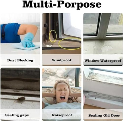 Transparent Window Weather Sealing Tape 2.76 Inch x 16.5 FT Weather Stripping Residue-Free Clear Window Insulation Caulk for Shower Glass Gaps and Clear Tape Doors Windows Windproof - size: 2.76 in - 16.5 Ft Clear