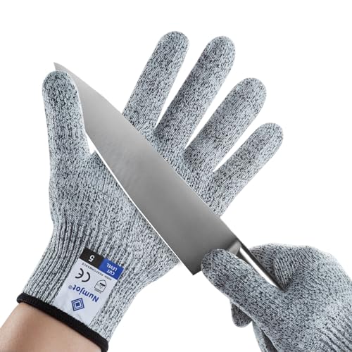 Cut Resistant Gloves,1 Pairs Food Grade Level 5 Protection, Safety Kitchen Cut Gloves for Oyster Shucking, Fish Fillet Processing, Mandolin Slicing, Meat Cutting and Wood Carving(Gray-Small) - color: Gray, size: Small (Pack of 2)
