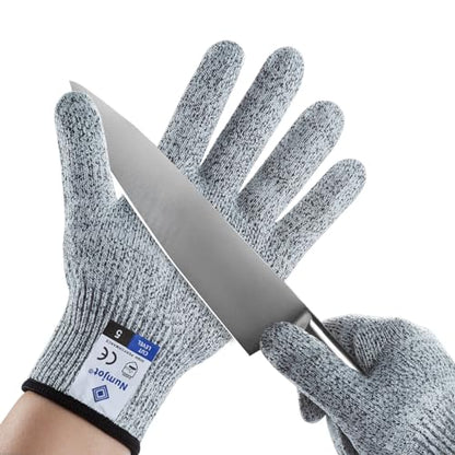 Cut Resistant Gloves,1 Pairs Food Grade Level 5 Protection, Safety Kitchen Cut Gloves for Oyster Shucking, Fish Fillet Processing, Mandolin Slicing, Meat Cutting and Wood Carving(Gray-Small) - color: Gray, size: Small (Pack of 2)