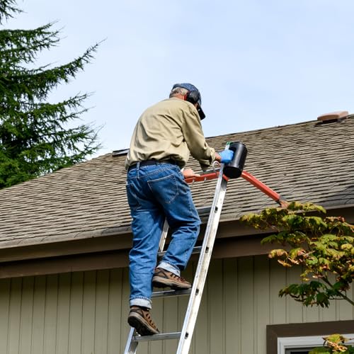 Mr Ironstone Extension Ladder Stabilizer for Roof Gutter&Wall, Sturdy Ladder Standoff Stabilizer with Non-Slip Rubber, Ladder Accessories Ladder Stand Off with U Bolt, Weight Capacity Up to 500LBS