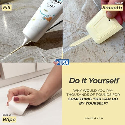 PentaUSA Tile Grout Repair Kit - Ceam Ivory Premixed Acrylic Sanded Grout, Water-Resistant Grout Filler for Bathroom&Shower, Kitchen Floor, Fast Drying, with Applicator, 13.4 oz (380g) - style: Cream Ivory