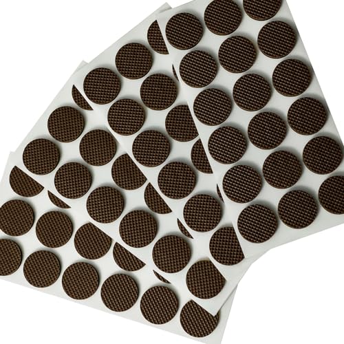Non Slip Chair Leg Pads for Hardwood Tiles Floors - Noise Canceller Self-Adhesive Anti Slip Rubber Furniture Stoppers to Prevent Sliding - Round 72 PCS 1” (25mm) - size: Round 1" (72PCS)