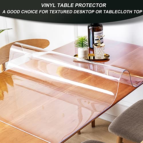 Square Clear Vinyl Desk Pad 1.5mm Thick 12x12 In PVC Table Cover Mat Waterproof Plastic Tablecloth Desk Top Protector for Side End Table Nightstand Student Desk Writing Desk Computer Mat Wipeable - size: 12"x12"